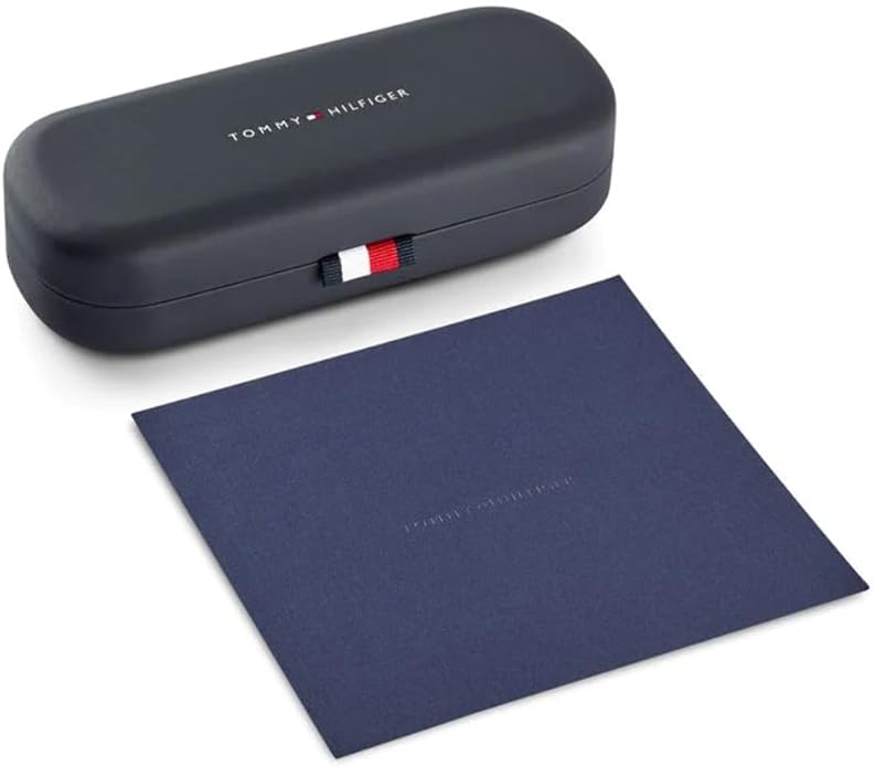 Lunettes de soleil rectangulaires Tommy Hilfiger TH1556/S - Monture bleue/rouge/blanche - Verres en polycarbonate bleus UV400