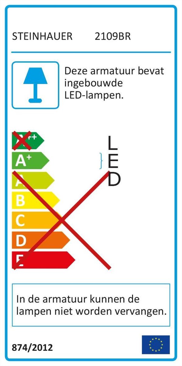 Steinhauer Zodiac LED - Lampe à poser Classic - Bronze - H:60cm - Ø:15cm - Universel - Pour l'intérieur - Métal - Lampes à poser - Lampe de bureau - Lampes de bureau - Chambre à coucher - Salon - Salle à manger