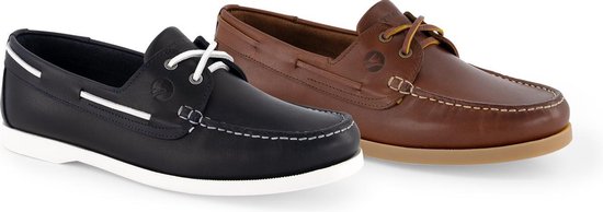 Travelin' Exmouth Men - Mocassins en cuir à lacets - Taille 42 - Bottines - Cuir marron