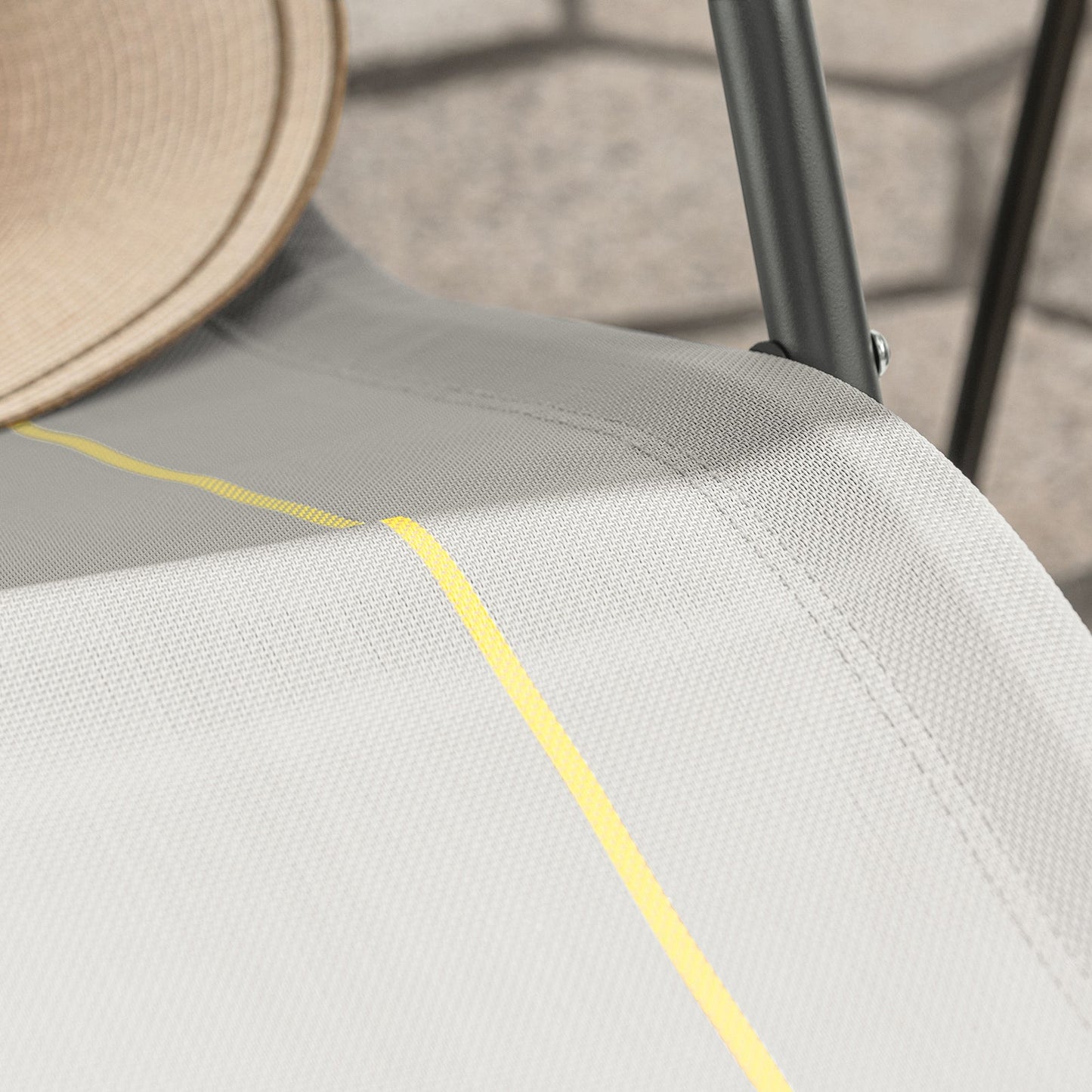 SoBuy Rocking Chair - avec Side Bag - max 120kg - 145x84x57cm