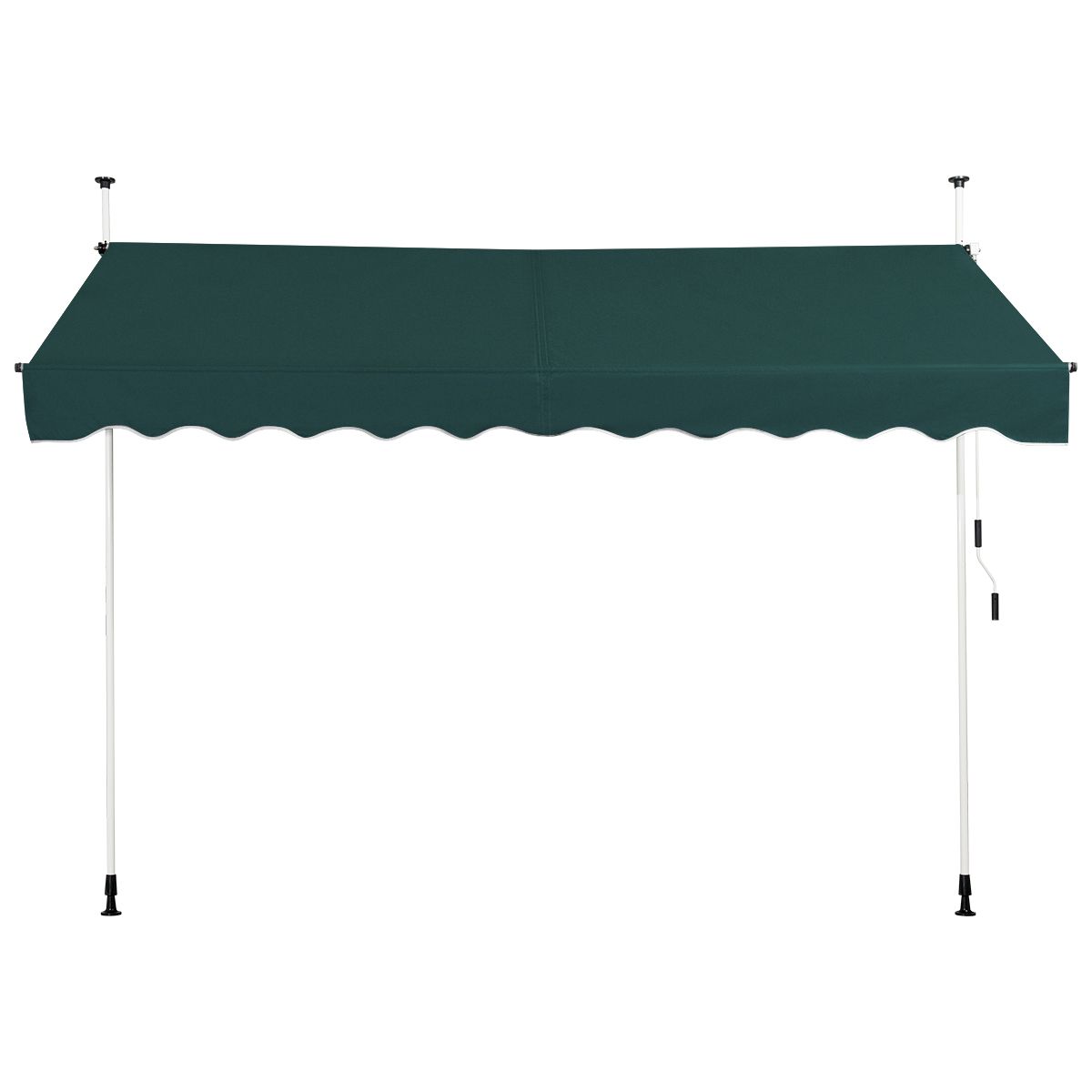 Store côtier 300 x 120 cm Vert - Réglable en hauteur et actionnable manuellement
