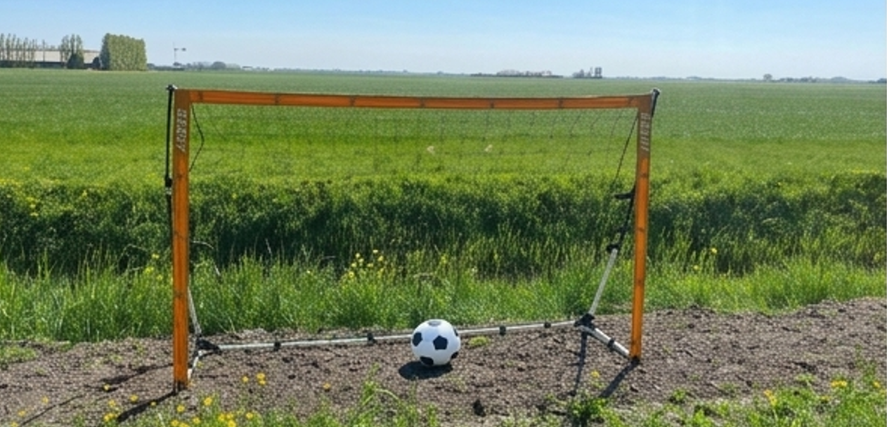 SoBuy But de football - Pop-up - 200 x 140 x 55 cm - Orange