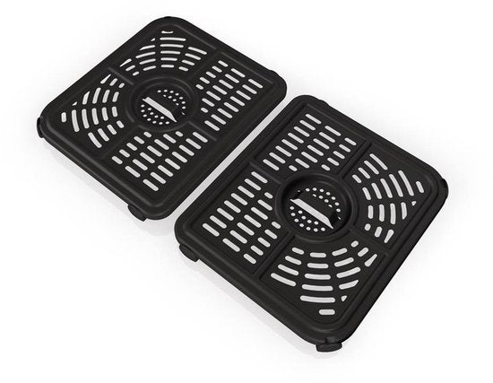 Friteuse à air chaud Ninja Foodi FlexDrawer, DualZone avec cloison amovible, grand bac de 10,4 l, pièces lavables au lave-vaisselle avec revêtement antiadhésif - Noir - AF500EU