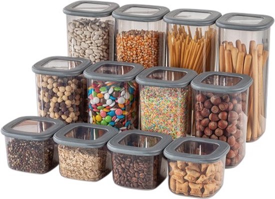Asir Hermia Concept, Erika, (24 pièces), set de boîtes de rangement, anthracite, 100% plastique
