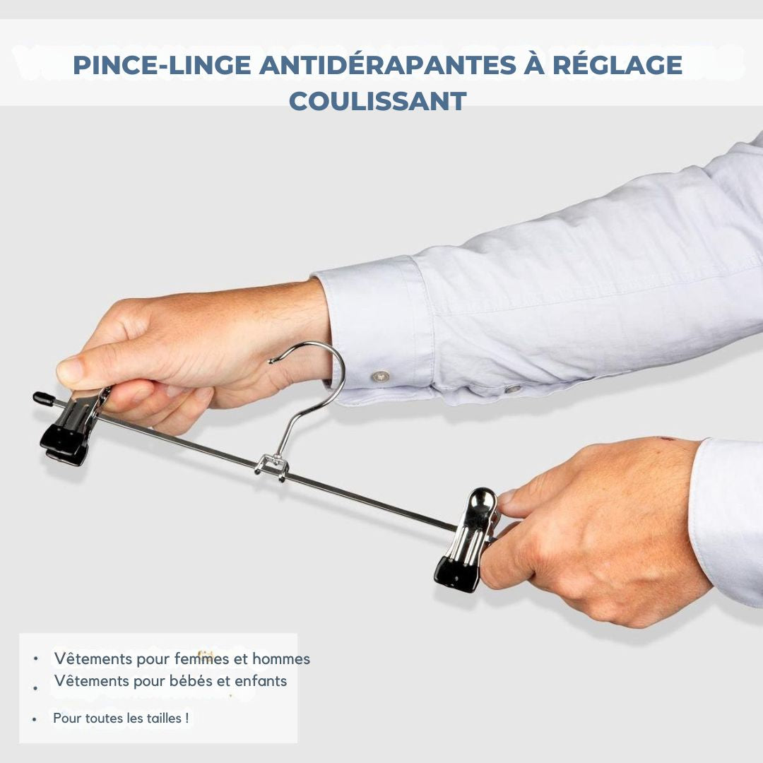 Cintres pour pantalons LifeGoods - 20 pièces - antidérapant - métal