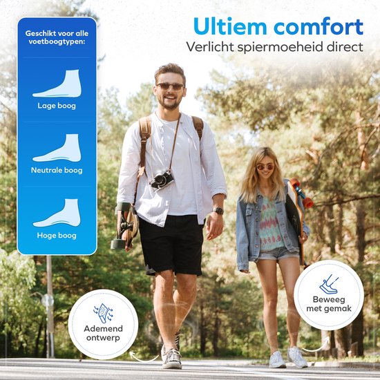 Semelles orthopédiques pour hommes et femmes - Semelles pour épines de talon et fasciite plantaire - Semelles orthopédiques pour chaussures - Pieds plats - Semelles orthopédiques pour douleurs de la voûte plantaire - Voûte plantaire élevée - Semelles pour