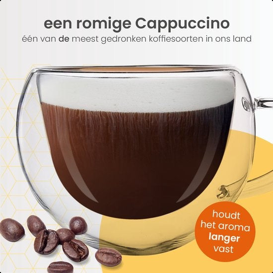 Verres à café Goliving à double paroi - tasses à café - Tasses - Verres - Verres à thé - Latte macchiato - Cappuccino - Lot de 6