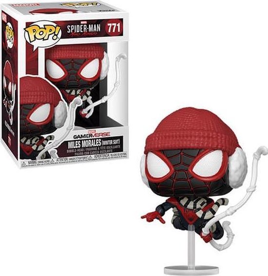 Spider-Man POP ! figurine vinyle Miles Morales Winter Suit - 9 cm