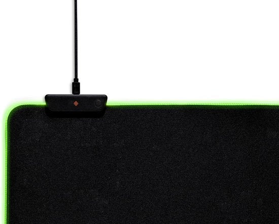 Tapis de souris gaming XXL DUTCH ORIGINALS - Eclairage LED RVB - 9 couleurs - Luminosité réglable - Antidérapant - 80 x 30 cm