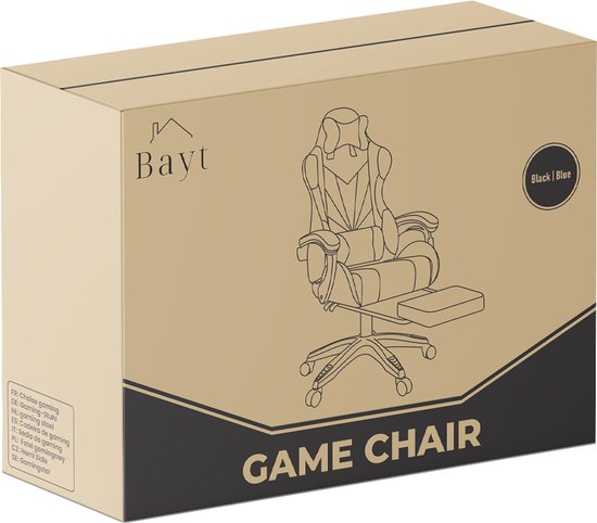 Bayt Gaming chair - Chaise gaming - Chaise gamer confort - Noir et bleu clair