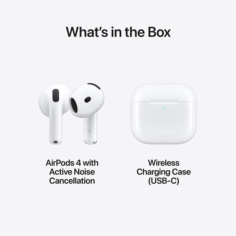 Apple AirPods 4ème génération avec annulation active du bruit - USB-C - blanc