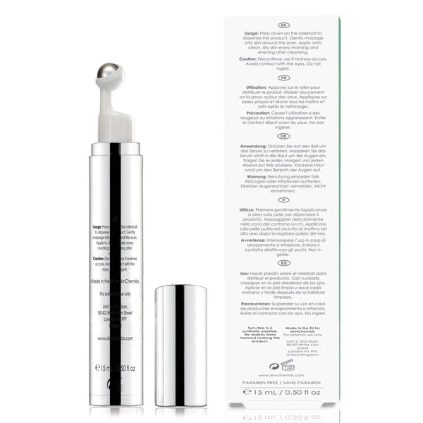 SkinChemists Wrinkle Killer 4% Syn-Ake Eye Serum - 15 ml - Réduit les rides, les cernes et les poches - Raffermit et lifte