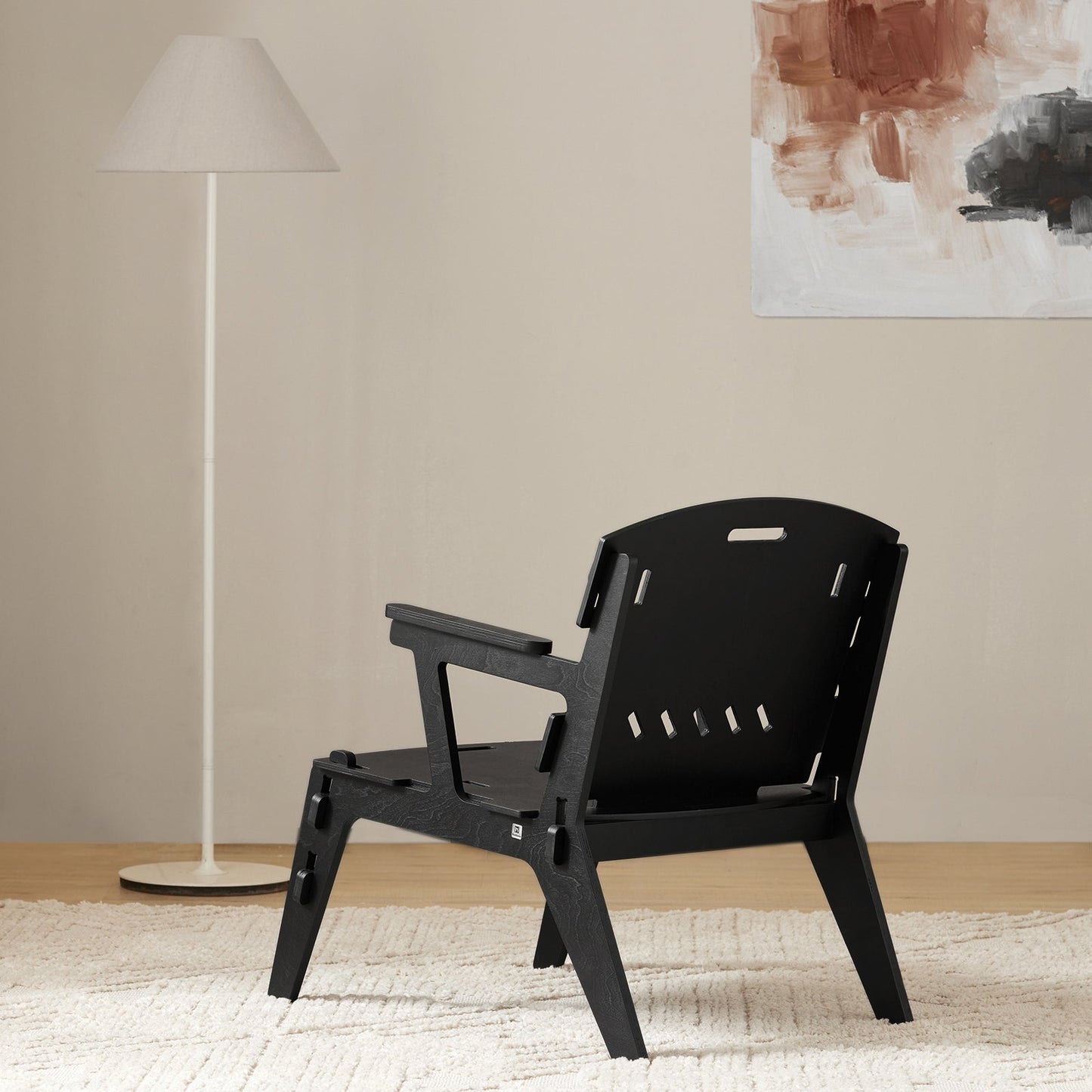 SoBuy HFST02-SCH Chaise Design Bois Noir, Chaise de salle à manger/Chaise de bureau, Hauteur d'assise 35 cm, Dimensions L55 x L72 x H70 cm