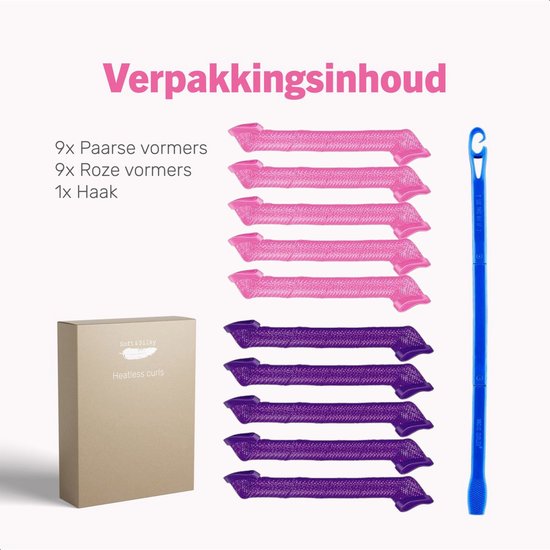 Soft & Silky - Boucles sans chaleur - 18 pièces - 30cm - Boucle à cheveux - Rouleaux à cheveux - Boucles sans chaleur - Boucleurs