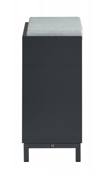 SoBuy Meuble à chaussures - Porte pliante avec 2 étagères réglables - Capacité de 113 kg - 60 x 24 x 52 cm - Noir