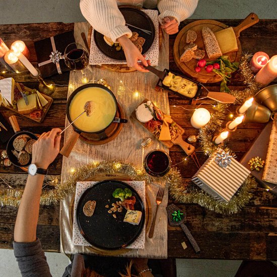 Boska Partyclette Oslo - Set à raclette - Chêne - Revêtement antiadhésif