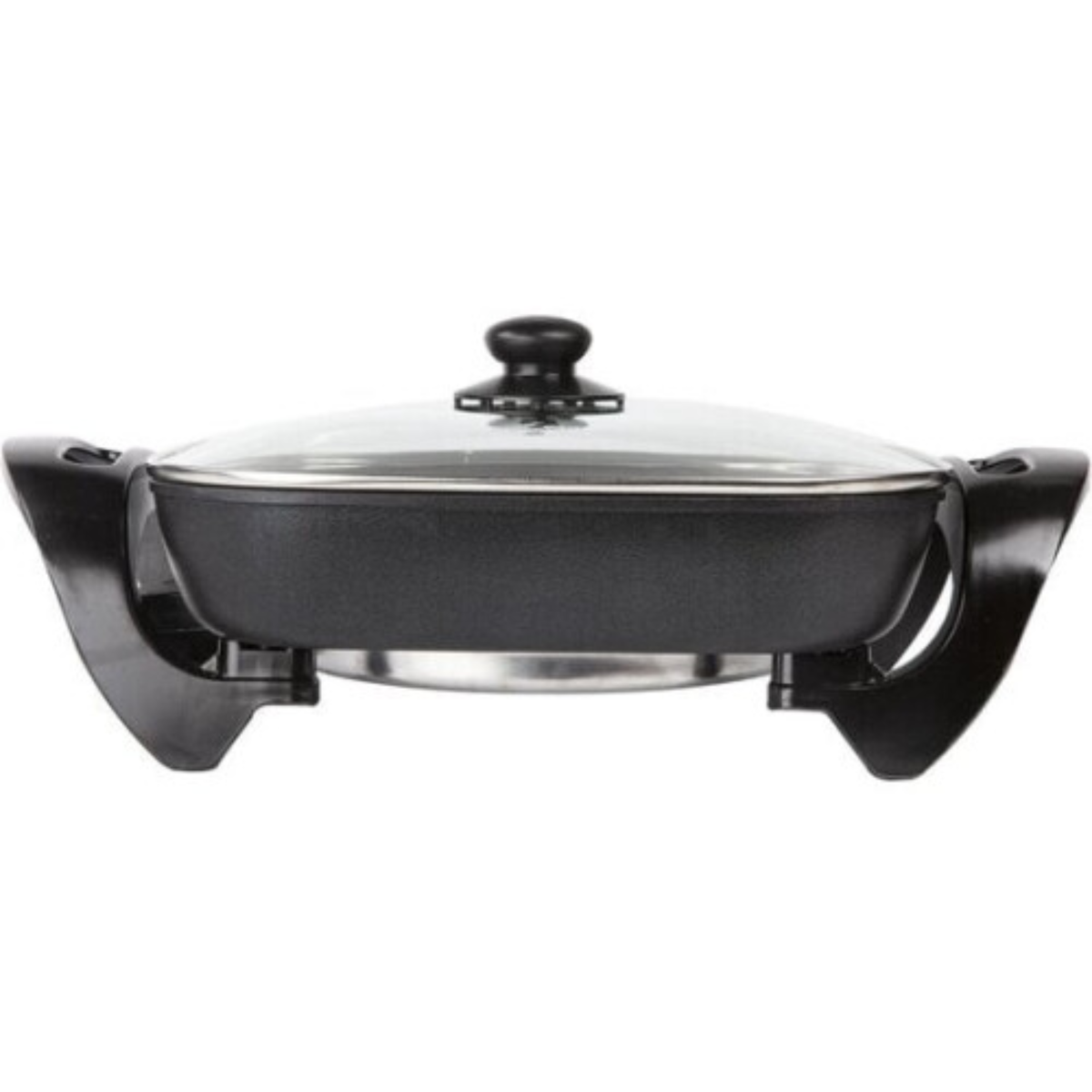Casserole Skoov - 2-en-1 Barbecue électrique avec Hotpot - Avec couvercle - Poêle multifonctionnelle antiadhésive sans fumée - Indoor Grill & Fondue - Noir