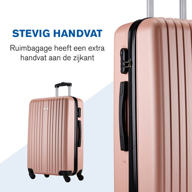 Slazenger Case Set 2 Piece - Hand Luggage Trolley 26L et Spacious Luggage Case 71L - Pink