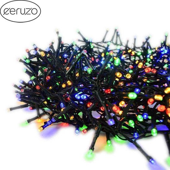 Ceruzo Lumières de Noël colorées - Micro Cluster - 1000 LEDs - 20 mètres - 8 fonctions lumineuses + mémoire - multicolore