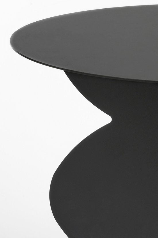 Table d'appoint Rafi de Mica Decorations - H40 x Ø45 cm - Fer - Noir