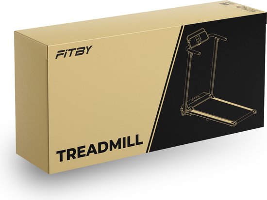 Fitby Treadmill - Tapis de course pliable - Tapis de marche - Bande de marche - 1-10km/h - Ecran LED - Noir