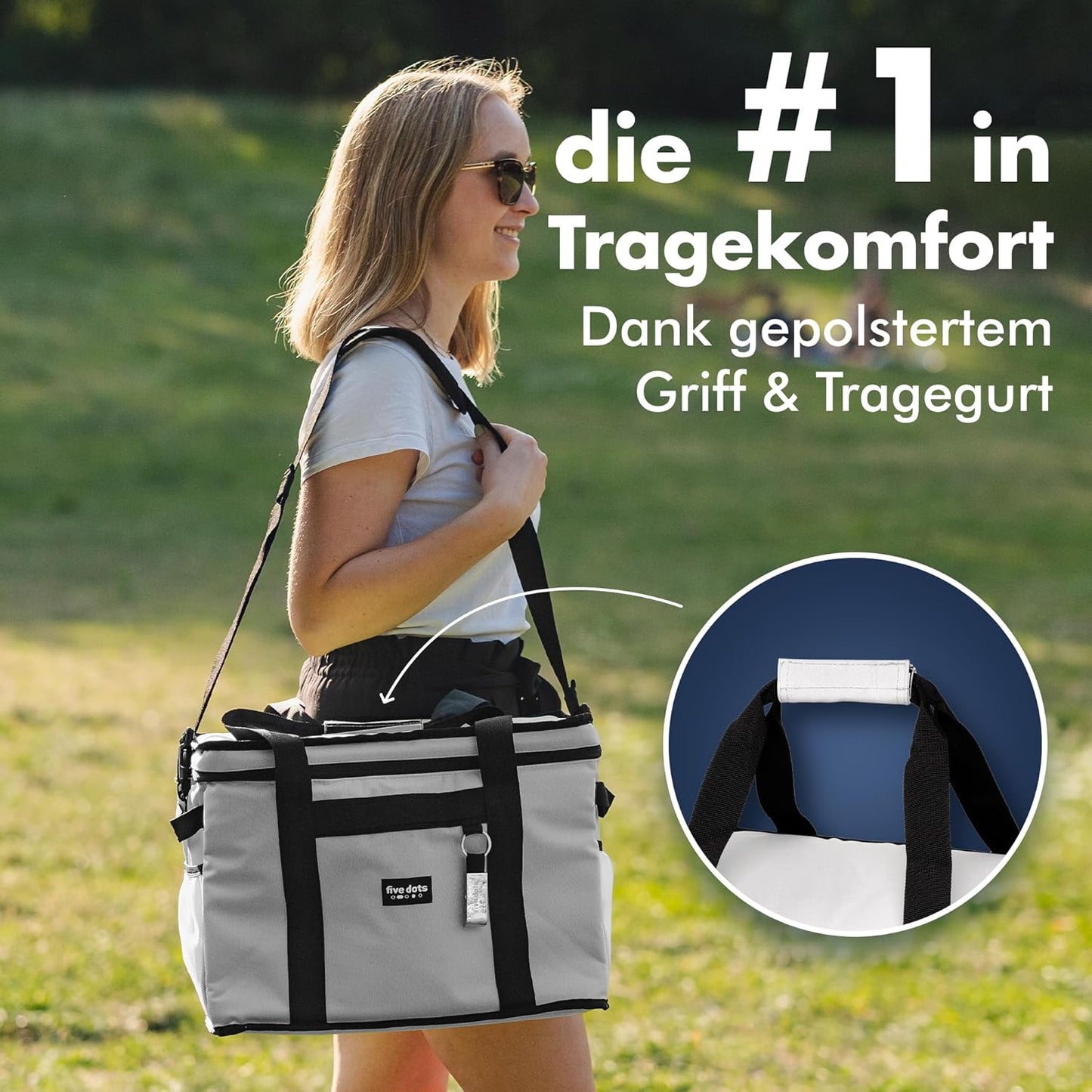 Sac isotherme Five Dots - 17L - Gris - 25 x 33 x 20 cm