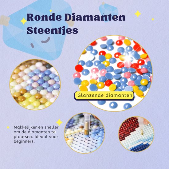 Rubye® Peinture au diamant - Peinture au diamant adultes - Peinture au diamant enfants - Package peinture au diamant complet - Maison d'hiver -30x30cm