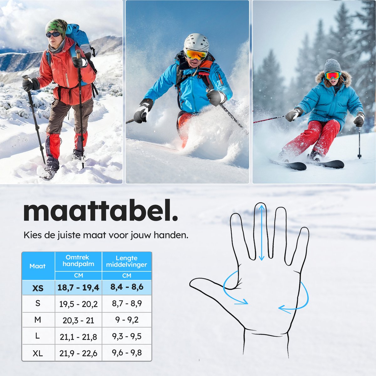 Gants chauffants Saaf 2.0 Blanc Taille XS