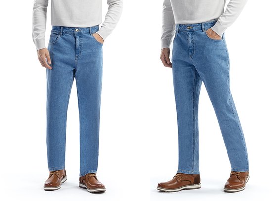 Milanoro - Jean stylé pour homme - Bleu foncé - L38 - L32