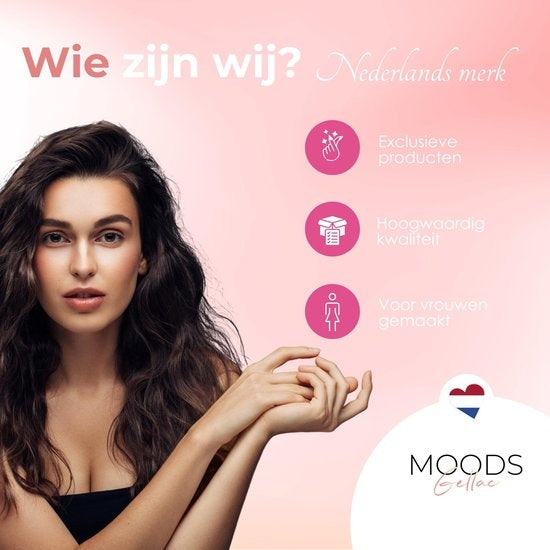 Moods Gellac BIAB Starter Pack - Milky Pink - Builder in a Bottle - Vernis à ongles BIAB - Comprend une lampe UV/LED, un bâton, une lime à ongles, un primer, une base et un top coat.