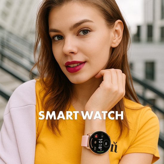 Montre connectée Denver - Android / iOS - Fonctionnalité d'appel complète - Écran AMOLED - Montre de sport - Cardiofréquencemètre - Oxymètre de pouls - Suivi du sommeil - SWC387