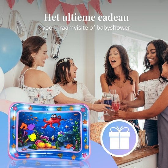 Tenify Water Playmat - Tapis d'eau - Tapis de jeu - Gonflable - Tummy Time - Jouet pour bébé 0 an - Cadeau de maternité - Rose
