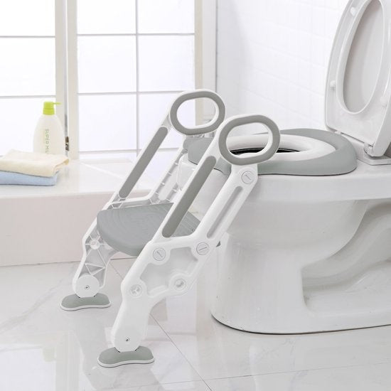 Réducteur de toilettes LifeGoods - Pot pour enfant - 2 à 7 ans - Gris/Blanc