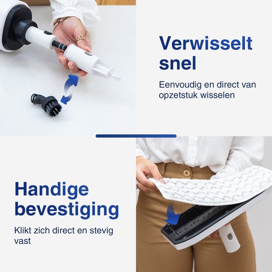 Samako Royal Elite Nettoyeur vapeur - Défroisseur à main - Détachant - Nettoyage en profondeur pour sols, canapé, salle de bain et tapis - Shampoing tapis