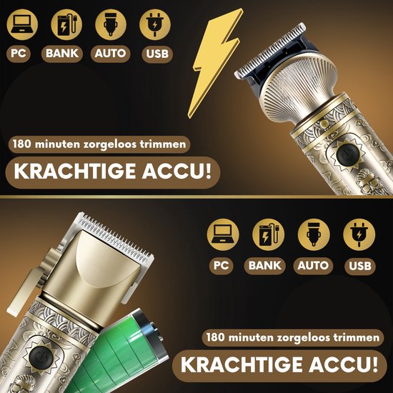 Tondeuse à cheveux professionnelle sans fil 4 en 1 - Tondeuse à cheveux pour hommes - Sansbeauté® TotalTrim - Cheveux Hair - Tondeuse à cheveux - Machine à cheveux pour coiffeurs - Tondeuse à cheveux - Barbe - Barber Hair Clipper - Barber Buddha Trimmer -