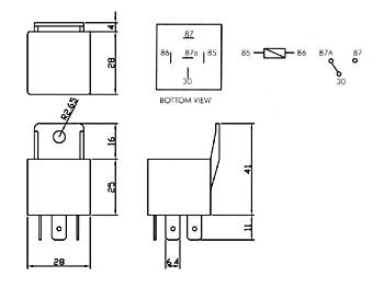 Relais voiture 24 Vdc 1 X Changeover