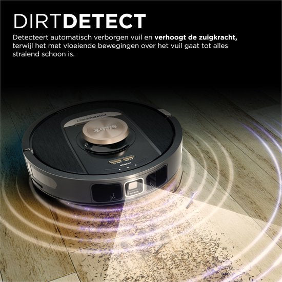 Robot aspirateur Shark PowerDetect avec station de vidange/chargement - Navigation laser complète à 360° - Avec application et technologie anti-odeurs - Pour animaux domestiques - RV2820VEEU