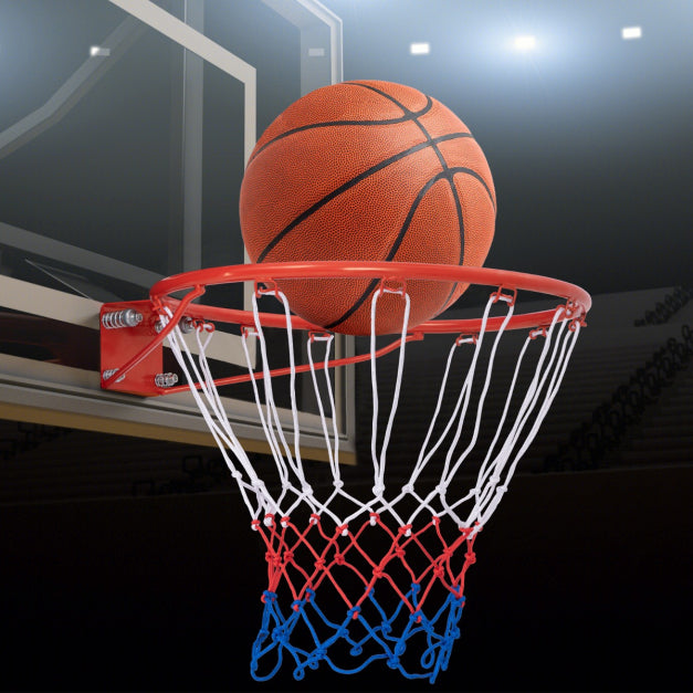 Coast Basketball Ring SP37875OR - Mini anneau de basket d'intérieur avec filet - Pour porte et fixation murale - Ø45 cm - Orange