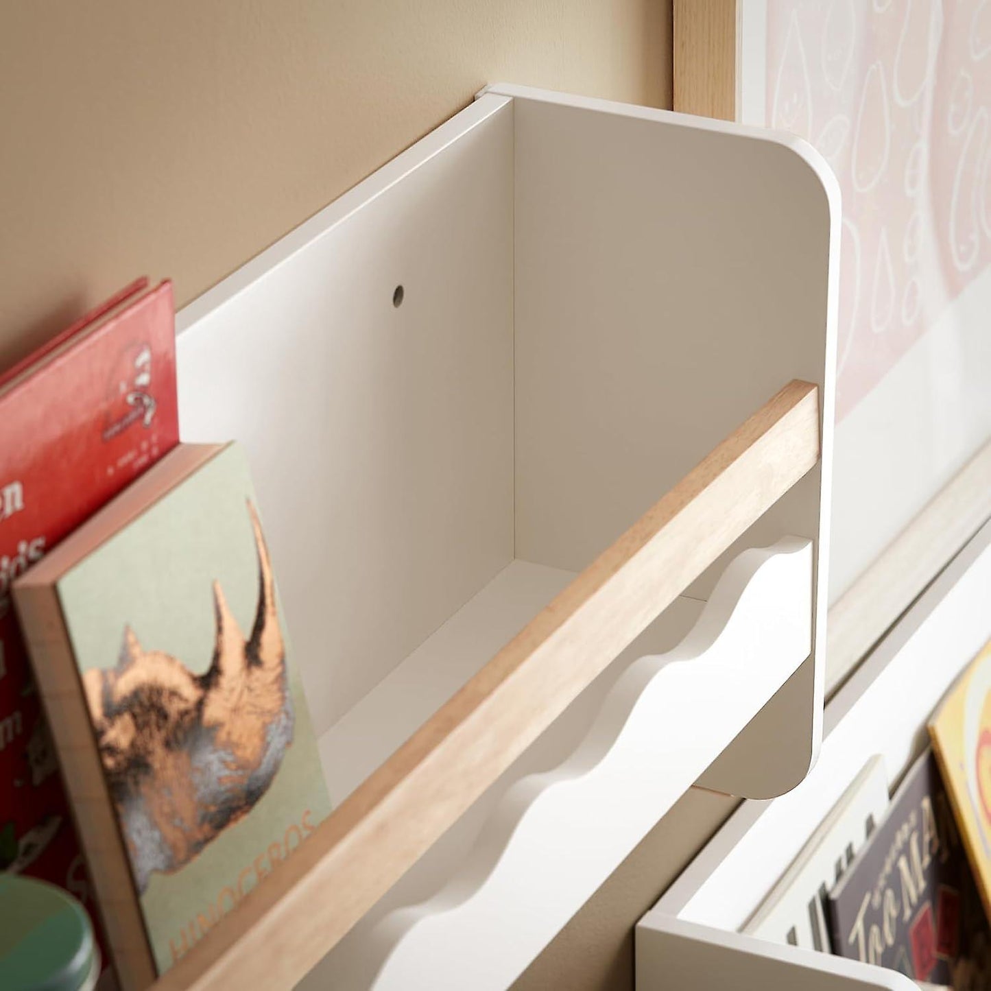 Sobuy Etagère de rangement murale - Blanc - 73x15x30 cm