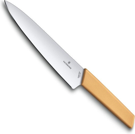Victorinox Swiss Modern Couteau à viande - 19cm - Acier inoxydable/PP - Jaune miel