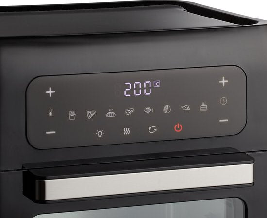 Tomado TAF1201B - Four Airfryer - Friteuse à air chaud - 12 litres - 8 programmes - Sans PFAS - 1500 watts - Noir