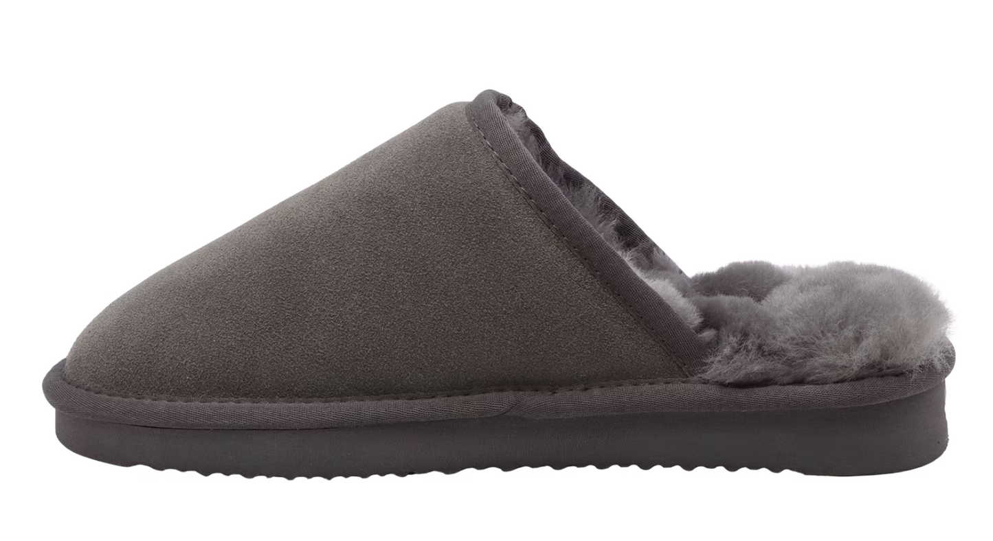 Alpacas Footwear Chaussons en fourrure d'agneau pour hommes - Charcoal - Taille 39