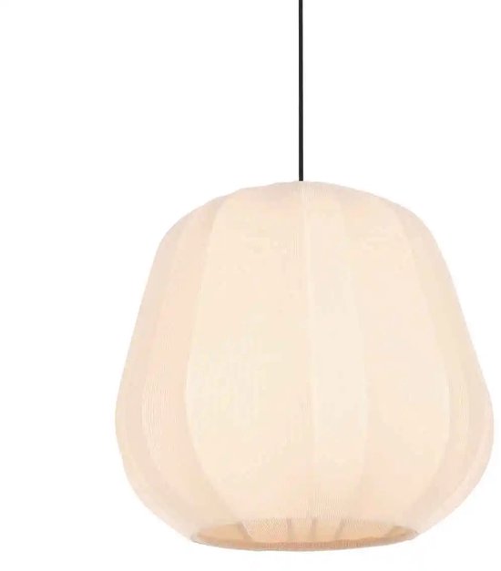 Anne Lighting - lampe suspendue - Sable - beige crème - tissu - Ø 28cm - E27 - 4123CR