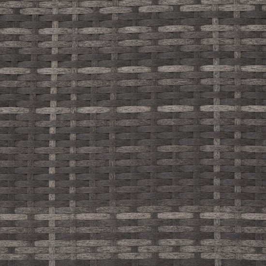 Chaise de jardin pliante en osier avec structure en aluminium et repose-pieds - gris