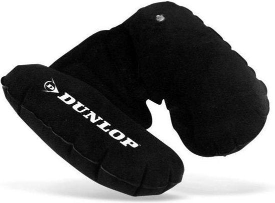 Coussin pour la tête et la nuque - gonflable - avec sac de rangement - noir