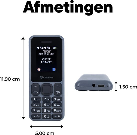 Denver Seniors Mobile Phone 4G - GSM - Grandir sans smartphone - Full NL and FR - Simlock-free - FAS1860L