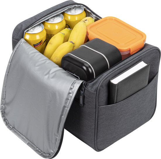 Sac isotherme - Resto - 14L - Résistant à l'eau - Sangle de transport - Gris foncé