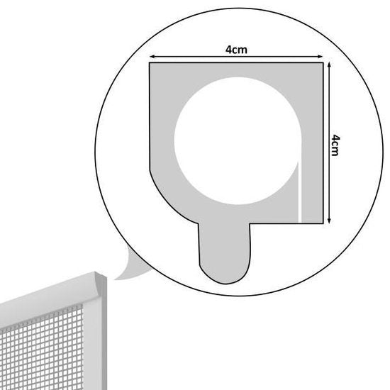 TecTake - rideau anti-moustique - store anti-moustique - 90 x 160 cm - 402063