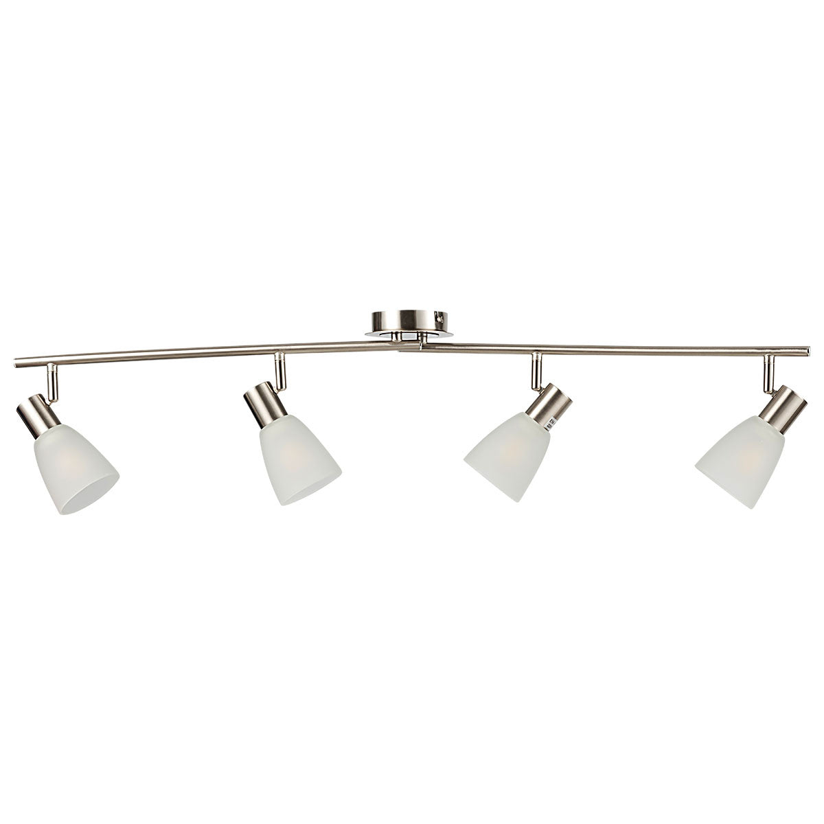 Plafonnier LED rotatif à 4 lumières spot orientable pour plafond 9w argenté