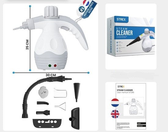 Nettoyeur vapeur portatif– Strex - 1200W 4 bars - Nettoyeur Multifonction à Main - Détachant